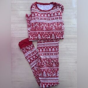 LITTLE SLEEPIES 2PIECE SET - RED REINDEER CHRISTMAS PRINT - SIZE 16